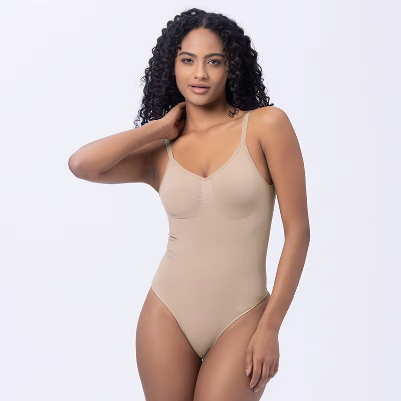 Lynmiss Strong Compression Cinches Smooths Tummy Shapewear Corset Seamless Sculpt Thong Bodysuit Shapewear